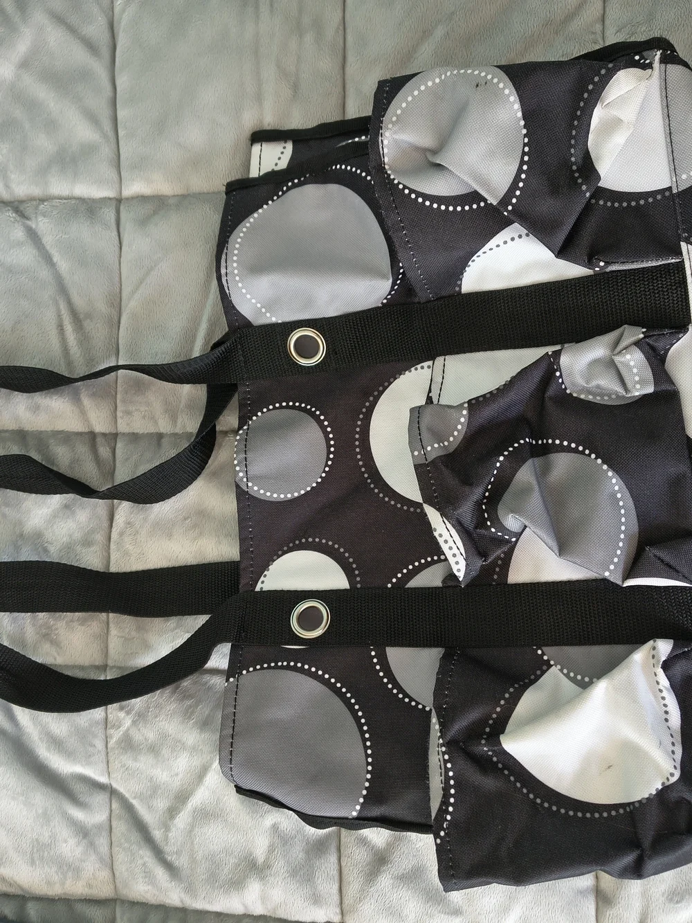 Black & Gray Circle Print Thirty-One Tote Bag